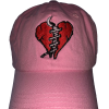 sewn heart D3vur pink hat