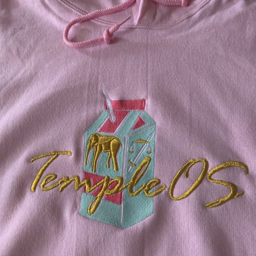 TempleOS Vaporwave Realistic Elephant hoodie divine