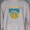 TempleOS Realistic Elephant hoodie pink