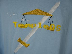 TempleOS large OG logo t shirt